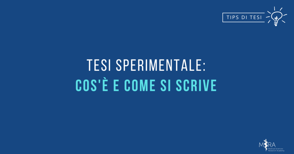 tesi sperimentale